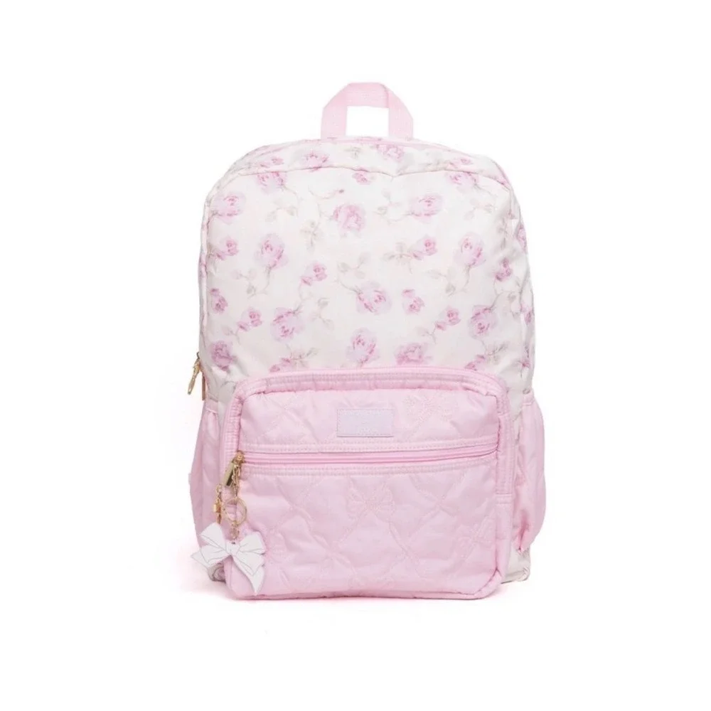 LoveShackFancy Target Yoobi Backpack and Lunch Bag Set Ribbon Rosa Floral Pink